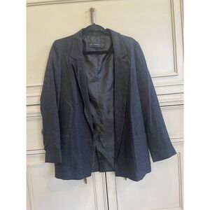 Zara Basic Dark Gray Open Front Blazer Size XS Casual‎ Cocktail